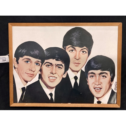 394 - Pop Memorabilia: A 1960s print of The Beatles, bearing the signature 'Templar'. Measures 41.5cm by 3... 