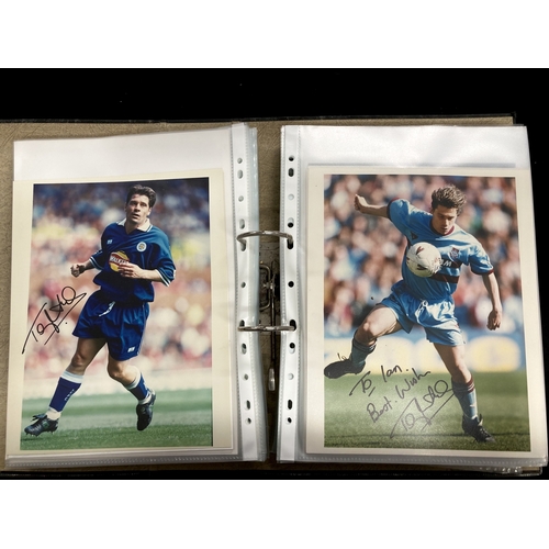 407 - Sporting Autographs: A large collection of signed Football photographs bearing the signatures of mos... 