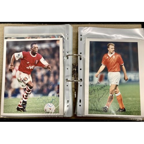 407 - Sporting Autographs: A large collection of signed Football photographs bearing the signatures of mos... 