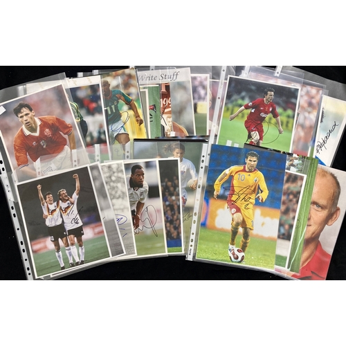 412 - Sporting Autographs: A large collection of signed Football photographs bearing the signatures of mos... 