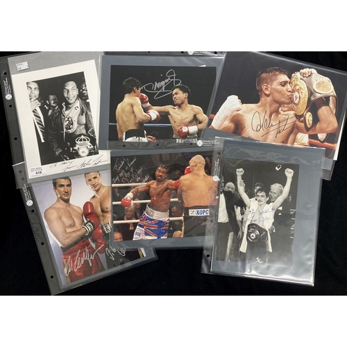 416 - Sporting Autographs: A large collection of signed photographs bearing the signatures of Boxers inclu... 