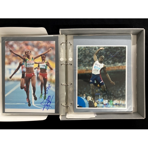 426 - Sporting Autographs. Large album of photos bearing the signatures of Athletes many world and Olympic... 