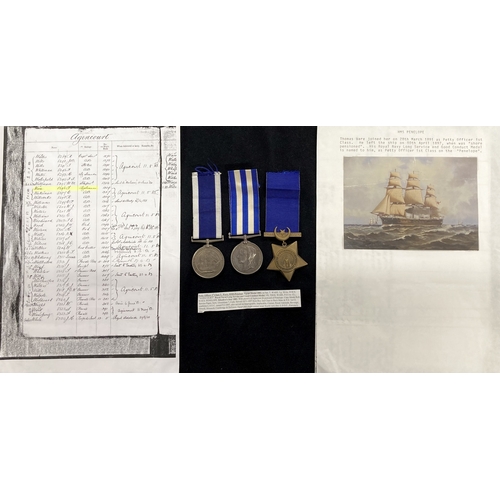 444 - Medals: A Victorian Egypt (1882-1889) medal T Ware Lg SEAn HMS Agincourt, Royal Naval Long Service a... 