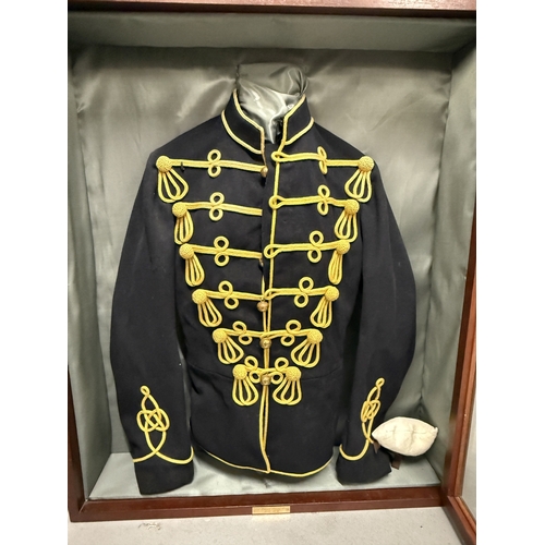 473a - Militaria: 20th century Hussars 1872 pattern dark blue single-breasted tunic each breast with yellow... 