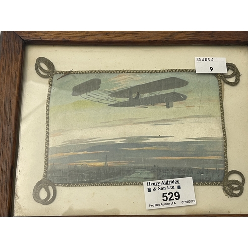 529 - Early Aviation: 'Wright Flyer' 1903 commemorative souvenir, a model of the plane in a double-sided g... 