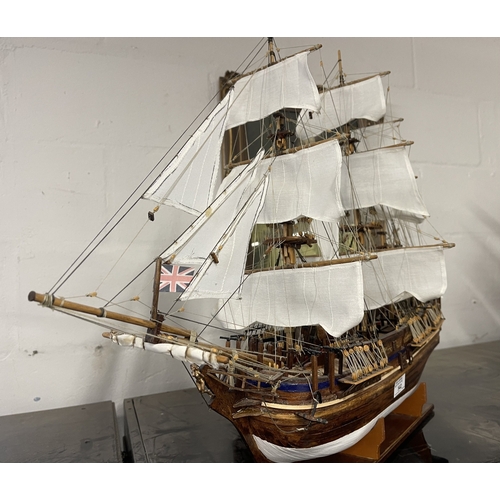 542 - Model - Ship: HMS Adventure -Captain Cook's Expedition. A good scratch-built wooden model of HMS Adv... 