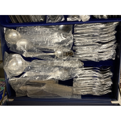 73 - Silver Plate: A Solingen 72 piece cutlery set, in original briefcase with key, more or less unused.... 