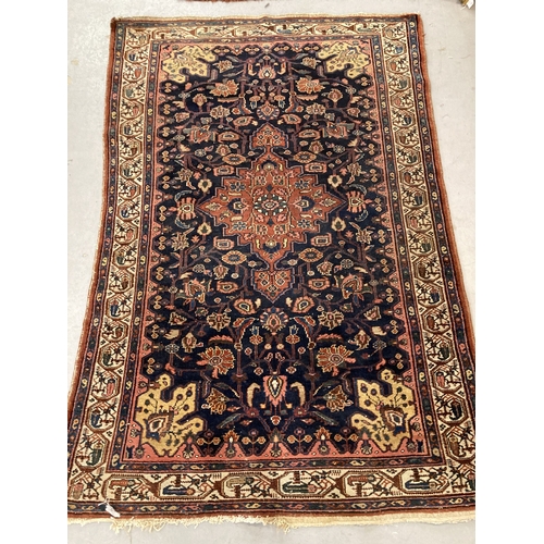 94 - Rugs & Carpets:  Savouk Persian carpet 20-30 years old, machine woven wool carpet, blue ground 2... 