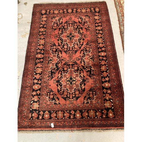 94 - Rugs & Carpets:  Savouk Persian carpet 20-30 years old, machine woven wool carpet, blue ground 2... 