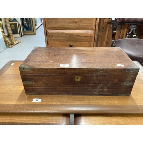 96 - Furniture: 19th century mahogany writing box with fitted interior.