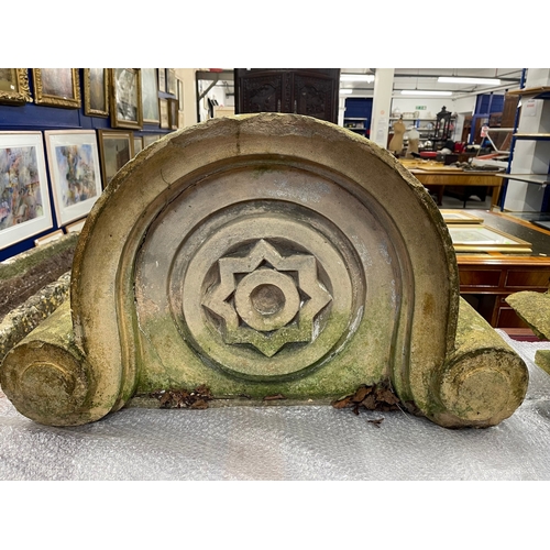 219 - Architectural Salvage: 19th-century ornamental terracotta capitals (2)