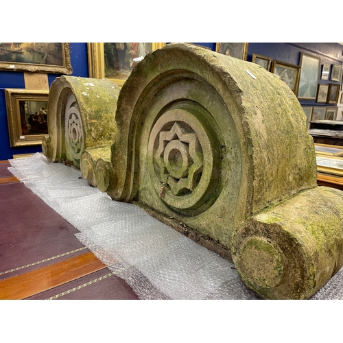 219 - Architectural Salvage: 19th-century ornamental terracotta capitals (2)