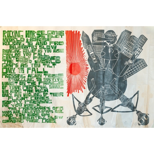 12 - Paul Peter Piech: Paul Peter Piech: American artist, worked and lived in Wales 1920-1996, two colour... 