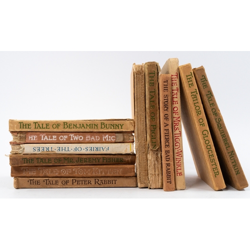 31 - Books: Books: Beatrix Potter published by F. Warne, all early 20th century and mainly in poor condit... 