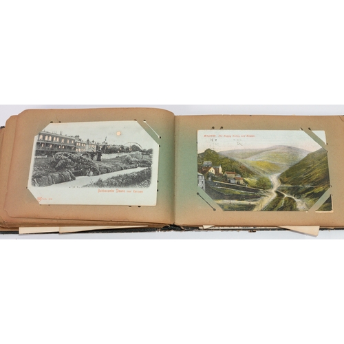 36 - Postcards: an early 20th century album containing numerous photographic and printed topographical po... 