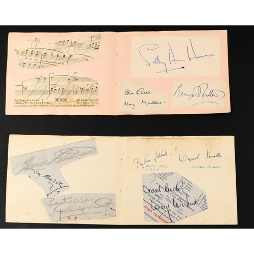 39 - Autographs: Autographs: Post-war 1940s album pages with autographs of eminent musicians and theatric... 
