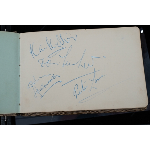 40 - Autographs: Autographs: Small album, signatures include Kathy Lloyd, Bobbie Britton, Danny Moss and ... 