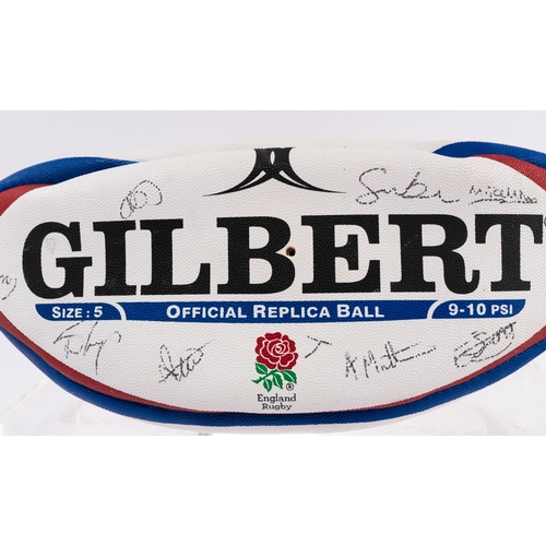 44 - Rugby Memorabilia: Rugby Memorabilia: Official replica match ball, Gilbert, signed by the current En... 