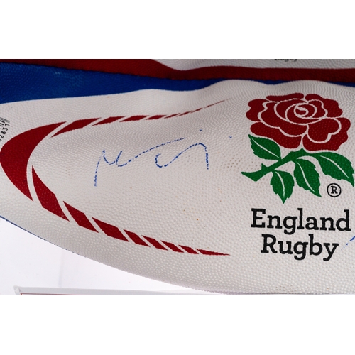 45 - Rugby Memorabilia: Rugby Memorabilia: Official replica match ball, signed by the current England squ... 