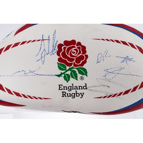 45 - Rugby Memorabilia: Rugby Memorabilia: Official replica match ball, signed by the current England squ... 