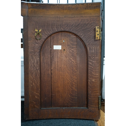 5 - Furniture Architectural: a 19th century Gothic Revival carved oak pulpit door, centred with a carved... 
