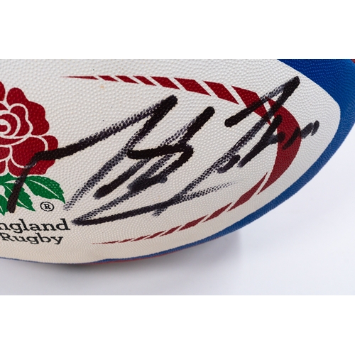 52 - Rugby Memorabilia: Rugby Memorabilia: Signed, Martin Johnson official replica ball, signed in black ... 