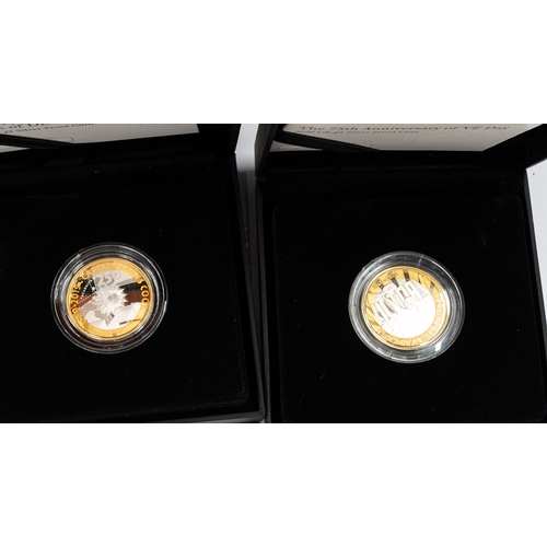 Coins: Coins: Silver proof coins, 1982 Piedfort 20p coin, 2020 ...