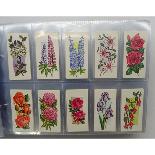 117 - A collection of Trade and Cigarette cards collected on a Horticultural theme, including many complet... 