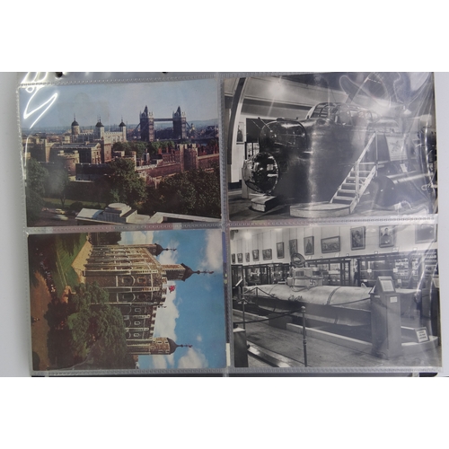 119 - A collection of modern postcards in album, some large format, some RPs