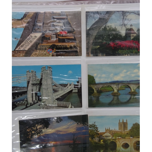 121 - A large album with 120+ postcards, mainly Europe, many RPs