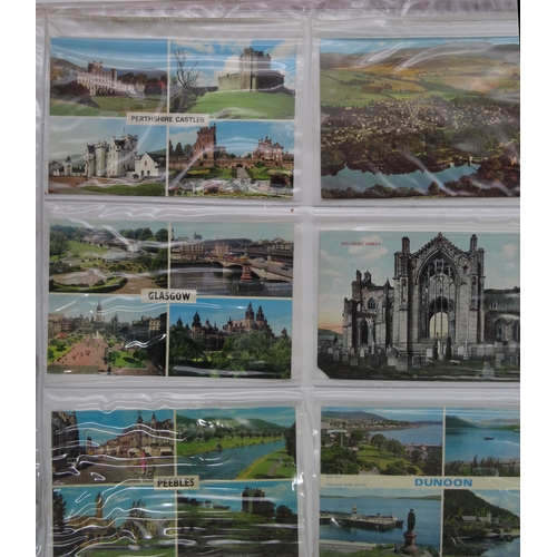 121 - A large album with 120+ postcards, mainly Europe, many RPs