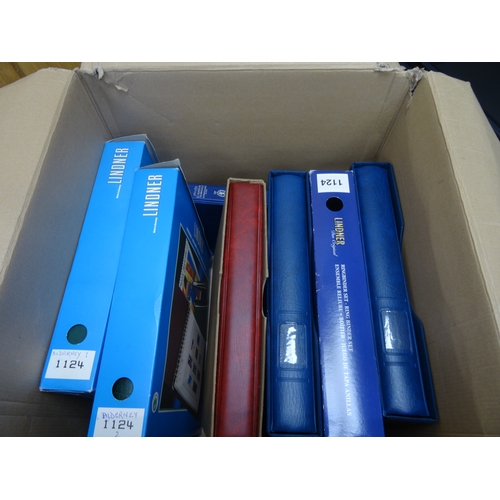 1 - Large box containing Alderney collection u/m from 1983-2014 in 2 Lindner albums, Faroe Islands virtu... 