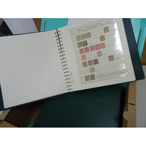 21 - Medium size box containing Switzerland m & u collection 3 Lindner album all with slip cases from 185... 