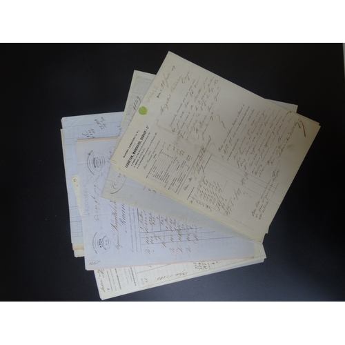 95 - French commercial documents from 1949-50 folded as entires so could be sent through the post, with v... 