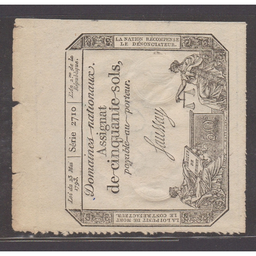 133 - A French Assignate note, paper money issued between 1789-97 in good condition