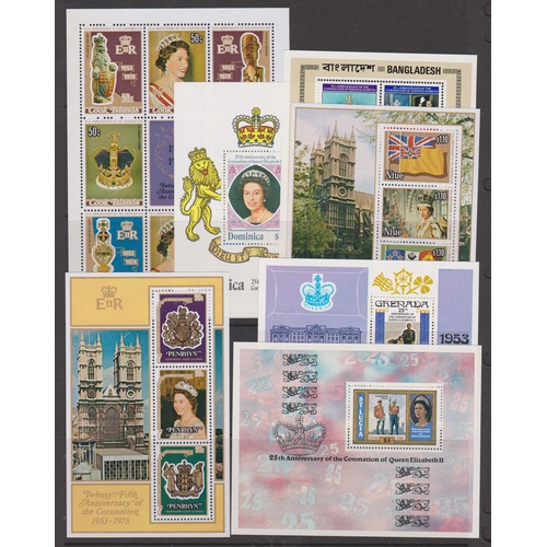 34 - British Commonwealth with 1978 25th Anniversary of Coronation collection of c50 mini sheets