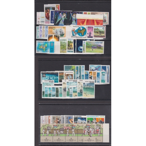 43 - An u/m 1970-77 Commonwealth selection on card including sets and mini sheets etc with Australia, Can... 