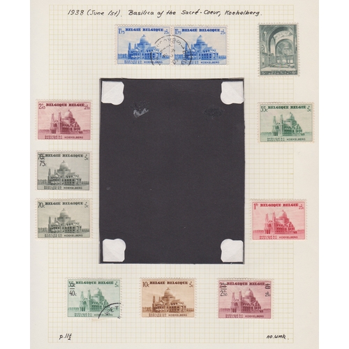 48 - European collection on card and album pages including Belgium 1938-41 mint with sets, Germany, Greec... 