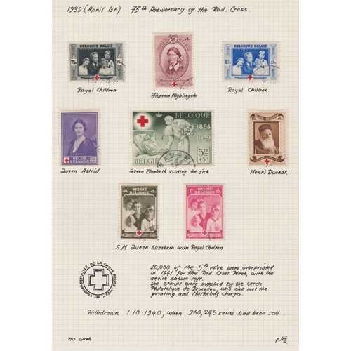 48 - European collection on card and album pages including Belgium 1938-41 mint with sets, Germany, Greec... 