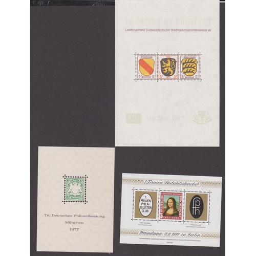 50 - A European selection of events and Exhibition mini sheets including Austria, Belgium, 1977 Munich et... 