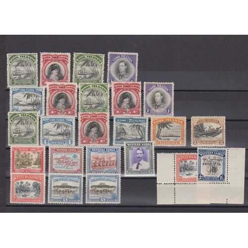 61 - Commonwealth mint selection on cards with many sets including A.A.T. Australia 1950s to 3/-, Birds t... 