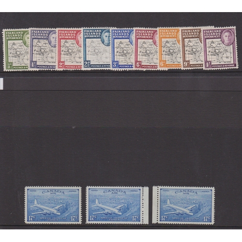 61 - Commonwealth mint selection on cards with many sets including A.A.T. Australia 1950s to 3/-, Birds t... 