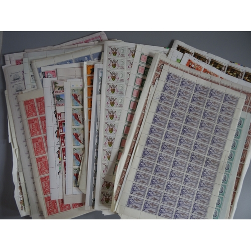 28 - A selection of many complete Commonwealth sheets from KGVI to mainly QEII, including Ascension, Baha... 