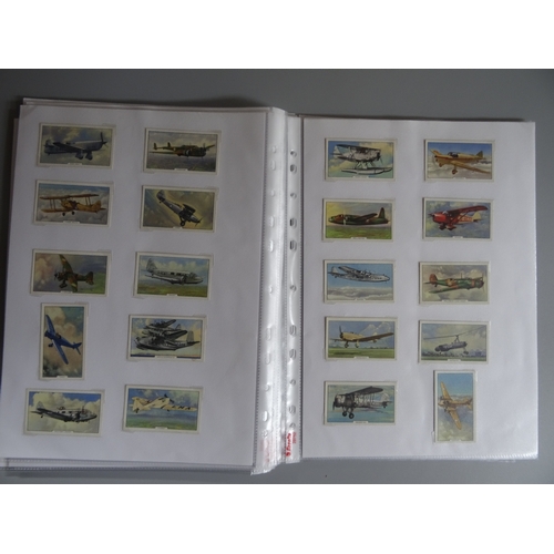 61 - A collection of seven complete trade and cigarette card sets in good condition including Aeroplanes ... 