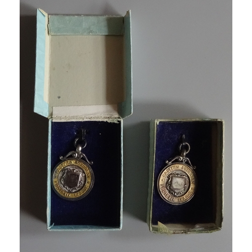 68 - Two Eastern Suburban Football League medals in silver both 2nd division section A 1936-37 and B 1934... 