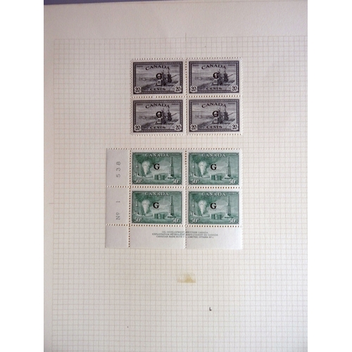 95 - 1950/51 Officials with 1950 1c-$1 set of 13 vals blocks of 4  50c & $1 are lower left Pl.No./imprin... 