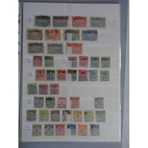 140 - 1919-1932 used collection on stock pages with useful vals to 4m, 1920s vals to 80pf plus a few Airs,... 