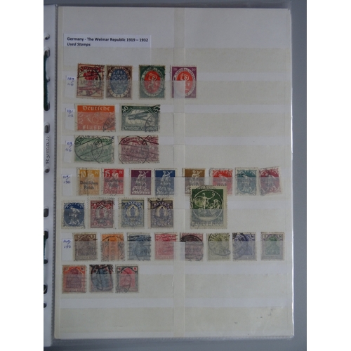 140 - 1919-1932 used collection on stock pages with useful vals to 4m, 1920s vals to 80pf plus a few Airs,... 