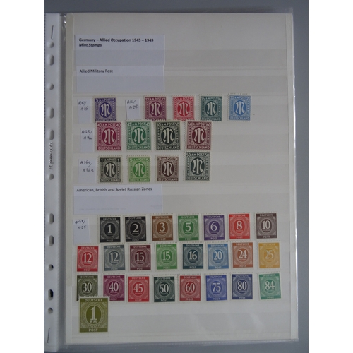 142 - A mint & used collection on stock pages from 1919 to 2017 including mint Weimar republic with vals t... 