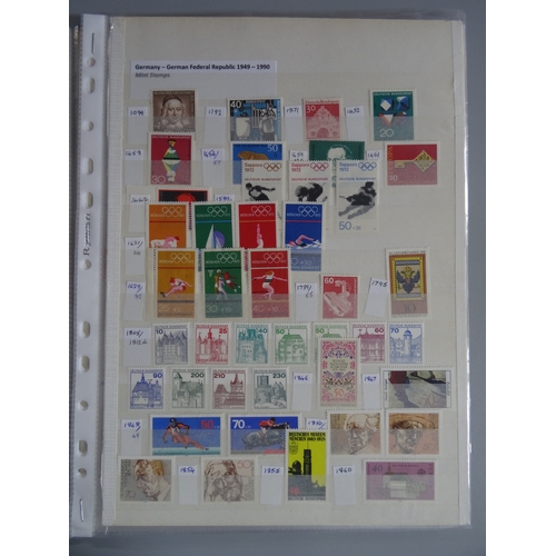 142 - A mint & used collection on stock pages from 1919 to 2017 including mint Weimar republic with vals t... 